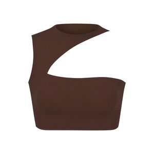 SKIMS- NWT FITS EVERYBODY CUT OUT SUPER CROPPED TOP IN COCOA SIZE 2X